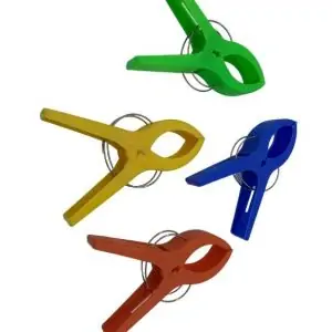 4 Pinzas plástico para toallas Clips para toallas