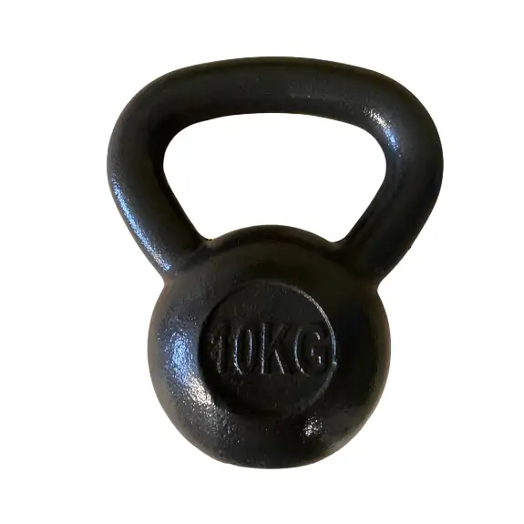 PESA RUSA KETTLEBELL 10KG Nuestras pesas están fabricadas con hierro fundido de alta calidad para una resistencia fiable y duradera. Perfectas para una gran variedad de ejercicios de resistencia. Al contar con una amplia asa, esta nos ayudará a tener un agarre cómodo y seguro. Base antideslizante Pesa de 10 kilos. 1 unidad
