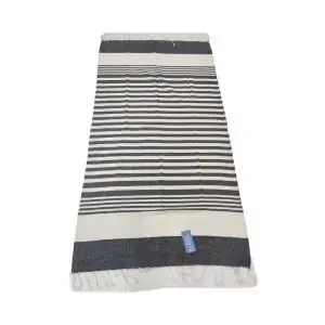 Fouta rayas gris oscuro