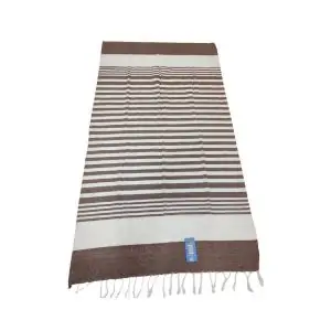 Fouta rayas marrón