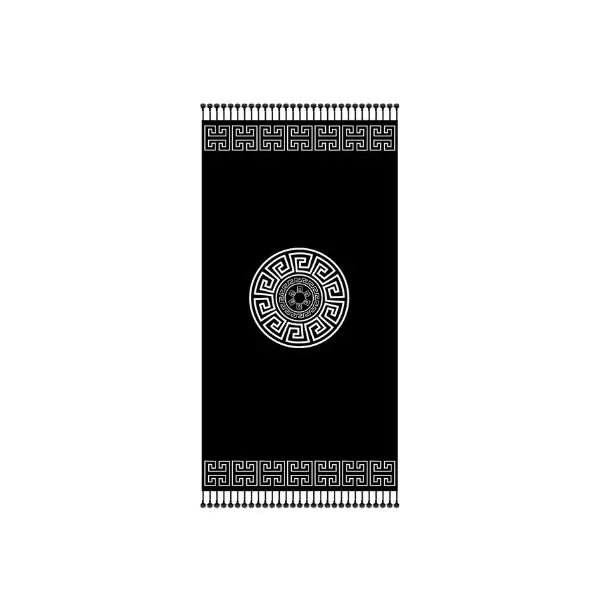 Fouta negro circulo
