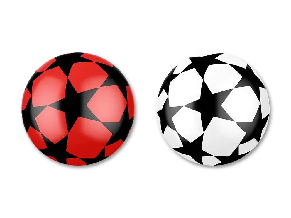 Pelota balón estrellas 22 cms plástico PVC